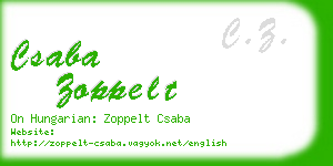 csaba zoppelt business card